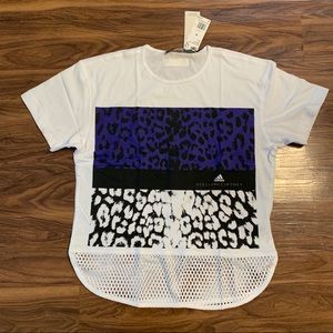 ADIDAS X STELLA MCCARTNEY ESSENTIALS LEOPARD TEE